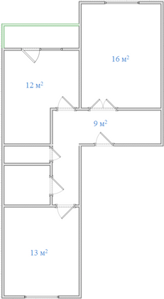 Продажа 2-комнатной квартиры 58 м², 3/9 этаж