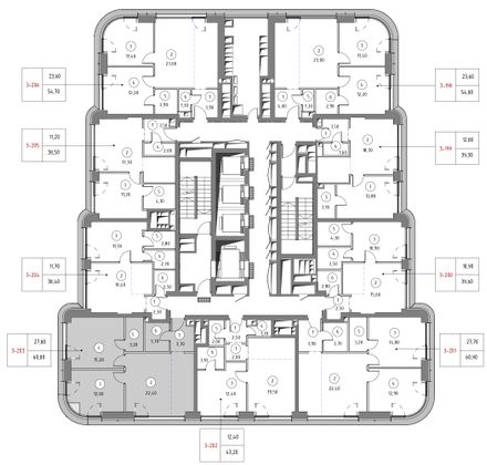 Продажа 2-комнатной квартиры 60,8 м², 25/53 этаж