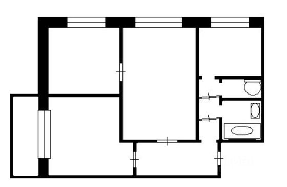 Продажа 3-комнатной квартиры 54 м², 2/9 этаж