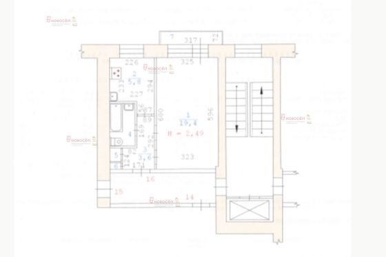 Продажа 1-комнатной квартиры 33 м², 3/9 этаж