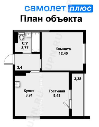 Продажа 2-комнатной квартиры 40 м², 11/20 этаж