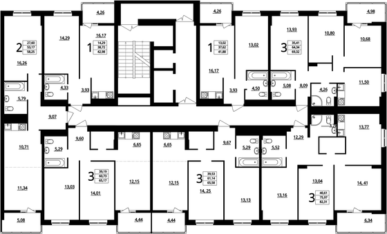 Продажа 3-комнатной квартиры 69,3 м², 2/16 этаж
