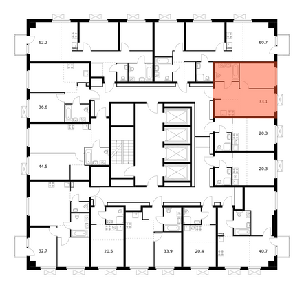 Продажа 2-комнатной квартиры 33,1 м², 14/29 этаж