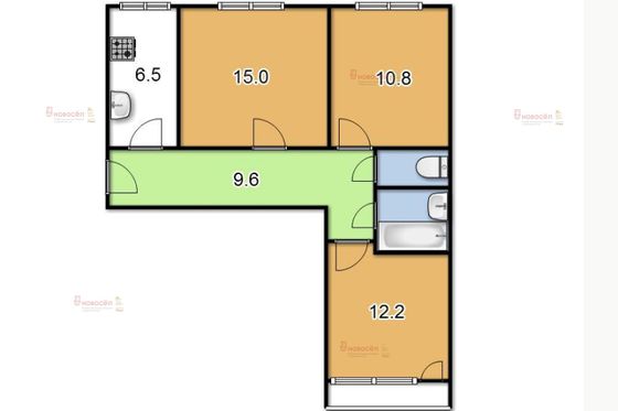 Аренда 3-комнатной квартиры 57 м², 2/16 этаж