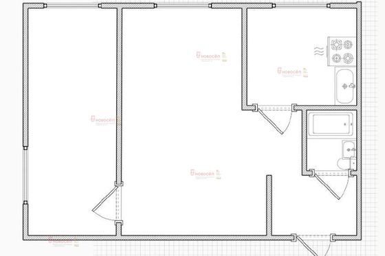 Продажа 2-комнатной квартиры 41 м², 1/4 этаж