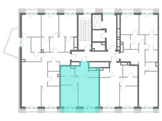 Продажа 1-комнатной квартиры 54,1 м², 3/7 этаж