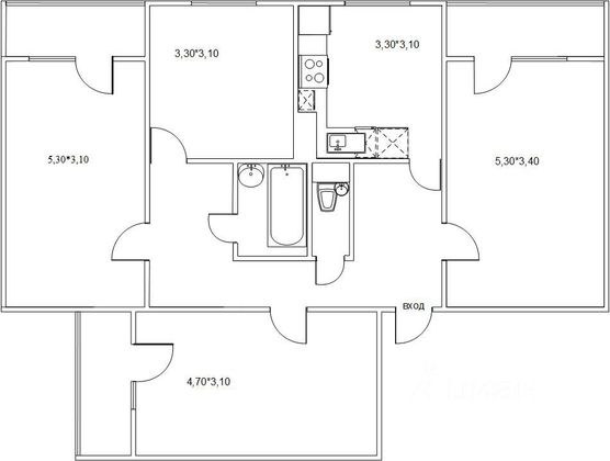 Продажа 4-комнатной квартиры 87,5 м², 4/5 этаж