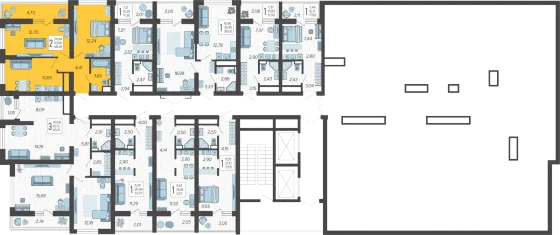 Продажа 2-комнатной квартиры 48,4 м², 19/19 этаж