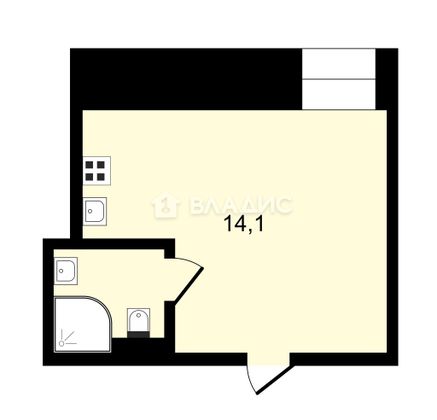 Продажа квартиры-студии 16,1 м², 2/9 этаж