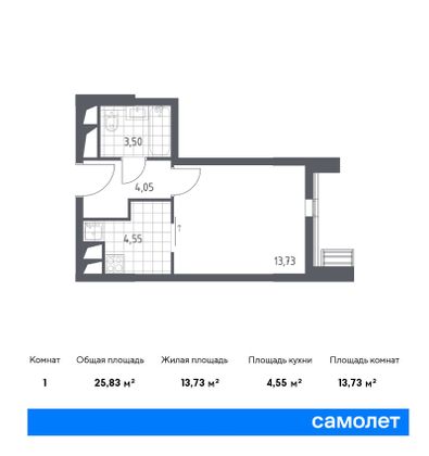 Продажа квартиры-студии 25,8 м², 11/31 этаж