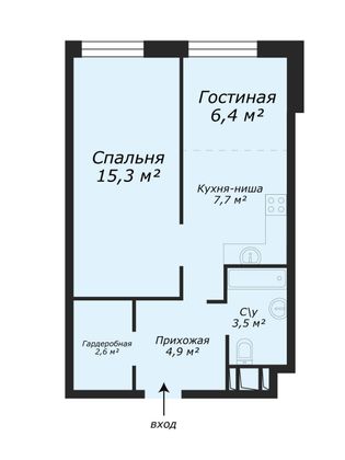 Продажа 2-комнатной квартиры 40,6 м², 9/16 этаж