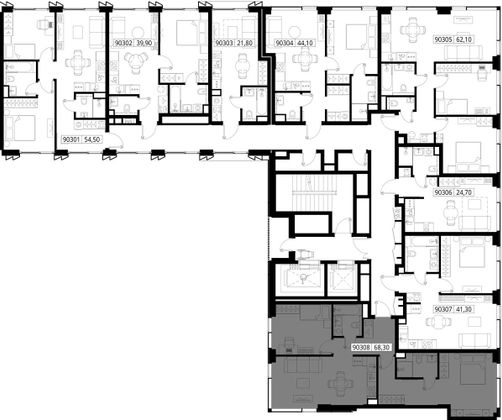Продажа 2-комнатной квартиры 68,3 м², 3/14 этаж