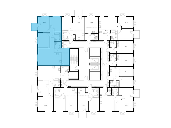 Продажа 3-комнатной квартиры 85,6 м², 7/17 этаж