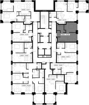 Продажа 1-комнатной квартиры 36,2 м², 5/15 этаж