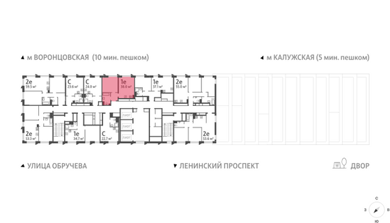 Продажа 1-комнатной квартиры 38 м², 40/58 этаж