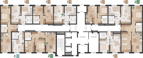 Продажа 2-комнатной квартиры 71,5 м², 1/24 этаж