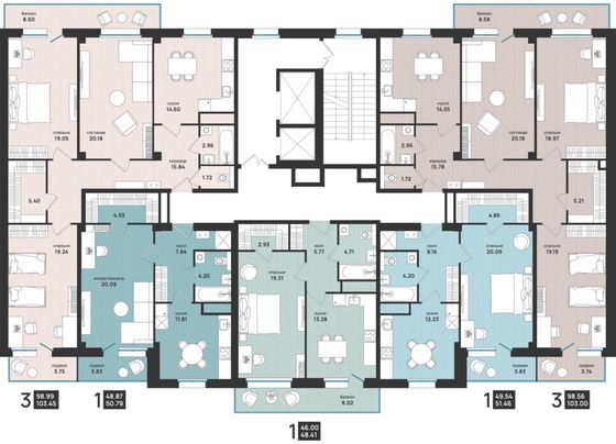 Продажа 3-комнатной квартиры 103,4 м², 5/16 этаж