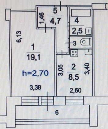 Продажа 1-комнатной квартиры 36,1 м², 1/14 этаж