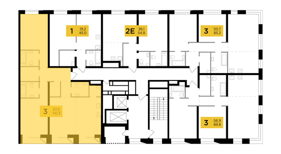Продажа 3-комнатной квартиры 110,3 м², 9/14 этаж