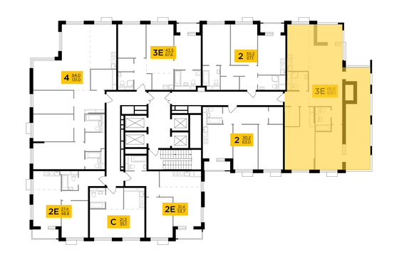 Продажа 3-комнатной квартиры 109,1 м², 26/27 этаж