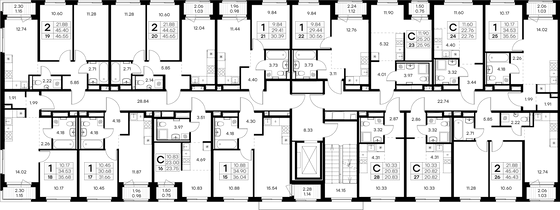 20,8 м², студия, 2/9 этаж
