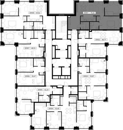 Продажа 2-комнатной квартиры 70,4 м², 9/15 этаж