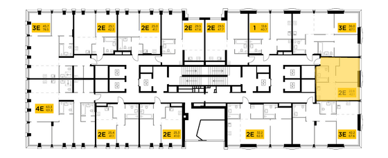 Продажа 2-комнатной квартиры 42,1 м², 20/32 этаж