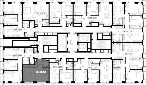 Продажа 1-комнатной квартиры 35,3 м², 45/48 этаж