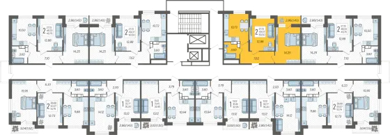 Продажа 2-комнатной квартиры 50,5 м², 11/16 этаж