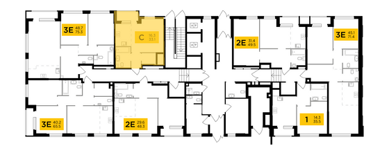 Продажа квартиры-студии 33,1 м², 1/22 этаж