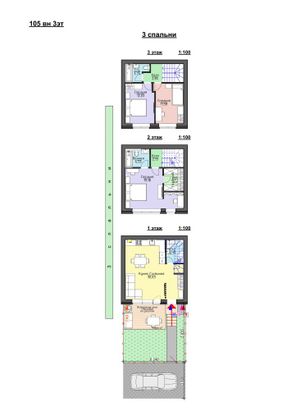 Продажа 3-комнатной квартиры 105 м², 1/3 этаж