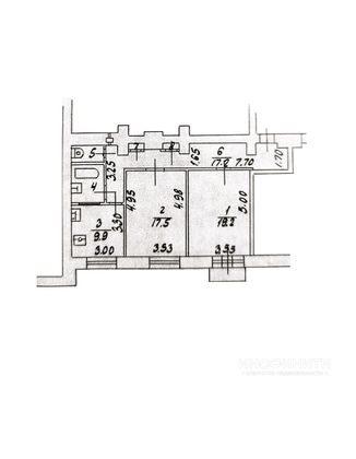 Продажа 2-комнатной квартиры 70 м², 5/9 этаж