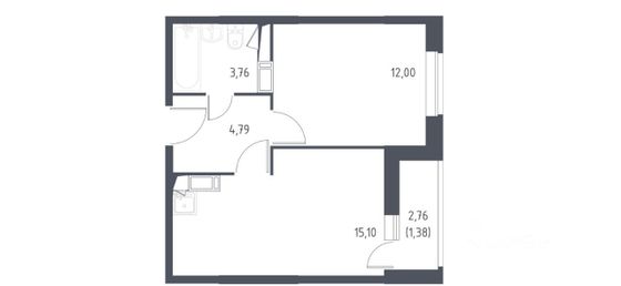 Продажа 1-комнатной квартиры 37 м², 9/16 этаж