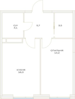 Продажа 1-комнатной квартиры 43,5 м², 15/23 этаж