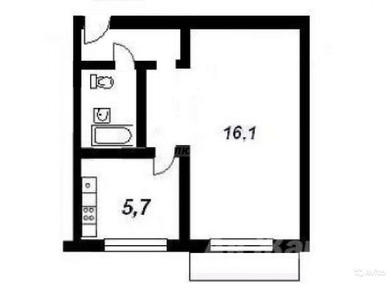 Продажа 1-комнатной квартиры 31,5 м², 2/4 этаж