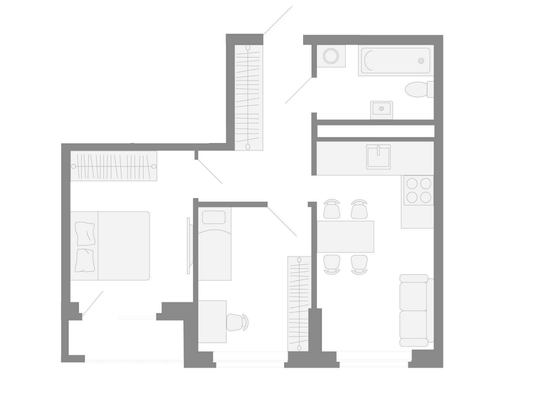 Продажа 2-комнатной квартиры 49,4 м², 21/26 этаж