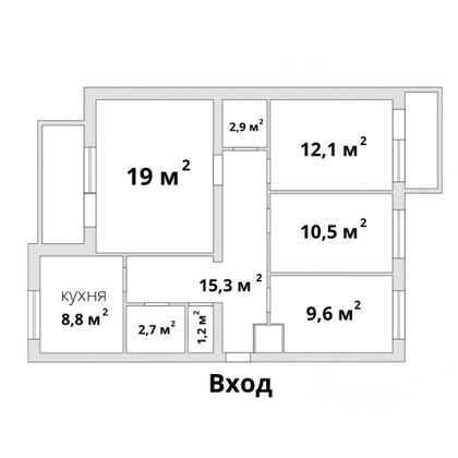 Продажа 4-комнатной квартиры 83 м², 9/10 этаж
