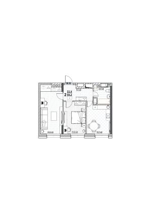 Продажа 2-комнатной квартиры 59,2 м², 5/24 этаж