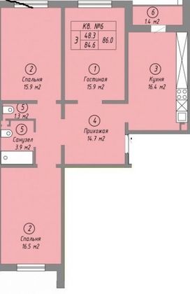 Продажа 1-комнатной квартиры 85 м², 11/17 этаж