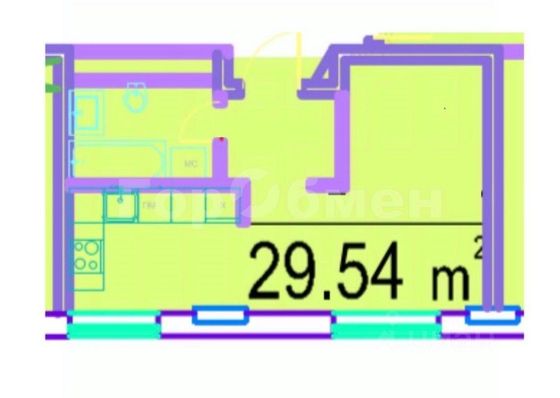 Продажа 1-комнатной квартиры 29,5 м², 10/14 этаж