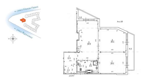 Продажа 2-комнатной квартиры 131,9 м², 10/13 этаж