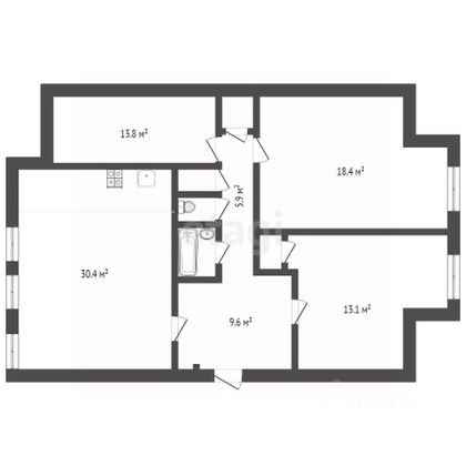 Продажа 3-комнатной квартиры 97,2 м², 5/5 этаж