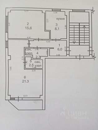 Продажа 2-комнатной квартиры 64,8 м², 3/4 этаж