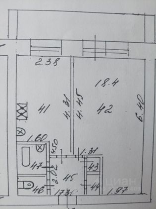 Продажа 1-комнатной квартиры 39 м², 3/12 этаж