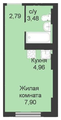 Продажа квартиры-студии 17,8 м², 5/19 этаж