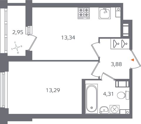 Продажа 1-комнатной квартиры 36,3 м², 10/10 этаж