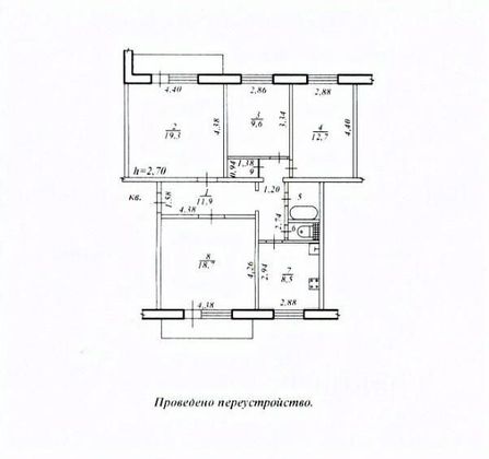 Продажа 4-комнатной квартиры 85,6 м², 5/5 этаж