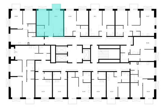 Продажа 1-комнатной квартиры 38 м², 24/24 этаж