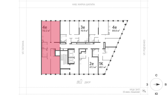 Продажа 3-комнатной квартиры 112,2 м², 9/15 этаж