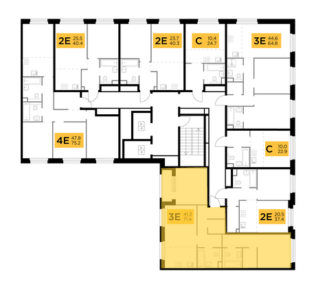 Продажа 3-комнатной квартиры 71,4 м², 20/20 этаж